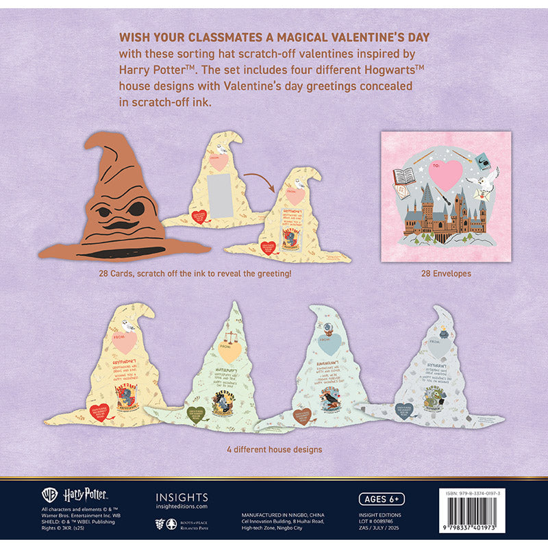 Harry Potter: Sorting Hat Scratch-Off Valentines