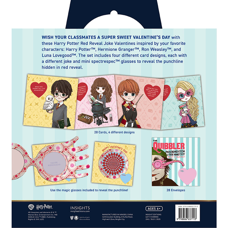 Harry Potter: Red Reveal Joke Valentines