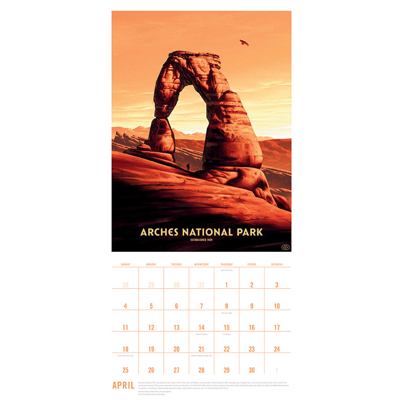 2027 The Art of the National Parks Wall Calendar