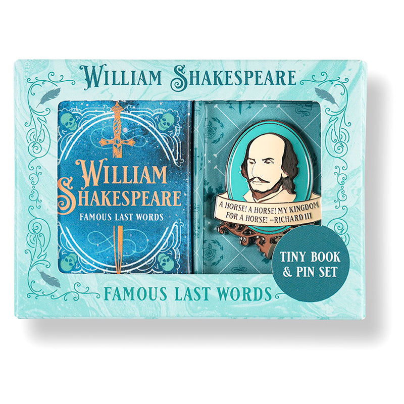 William Shakespeare Tiny Book and Pin Set