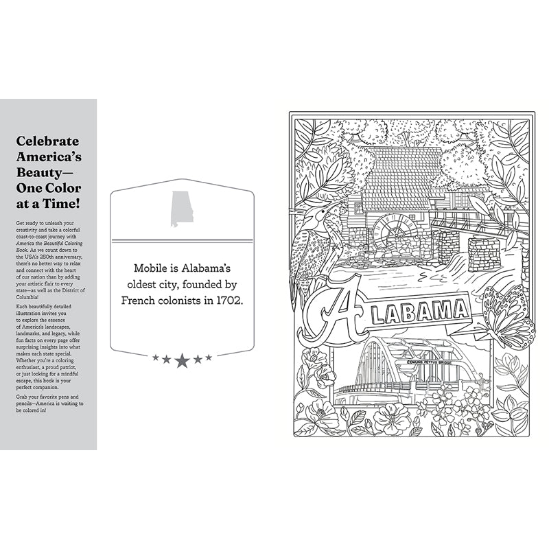 America the Beautiful Coloring Book