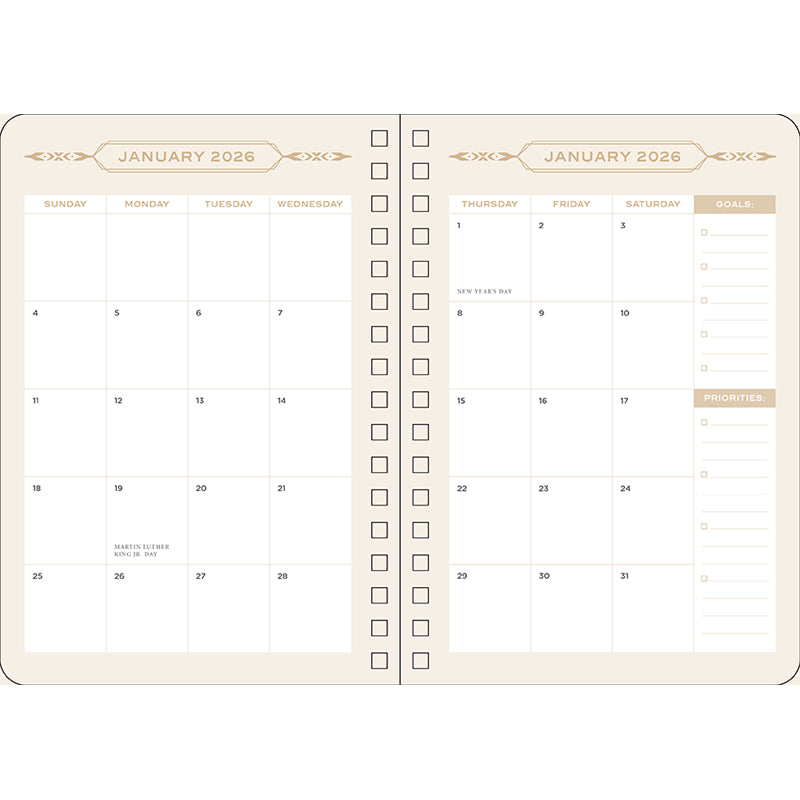 2026 Dune 13-Month Weekly Planner