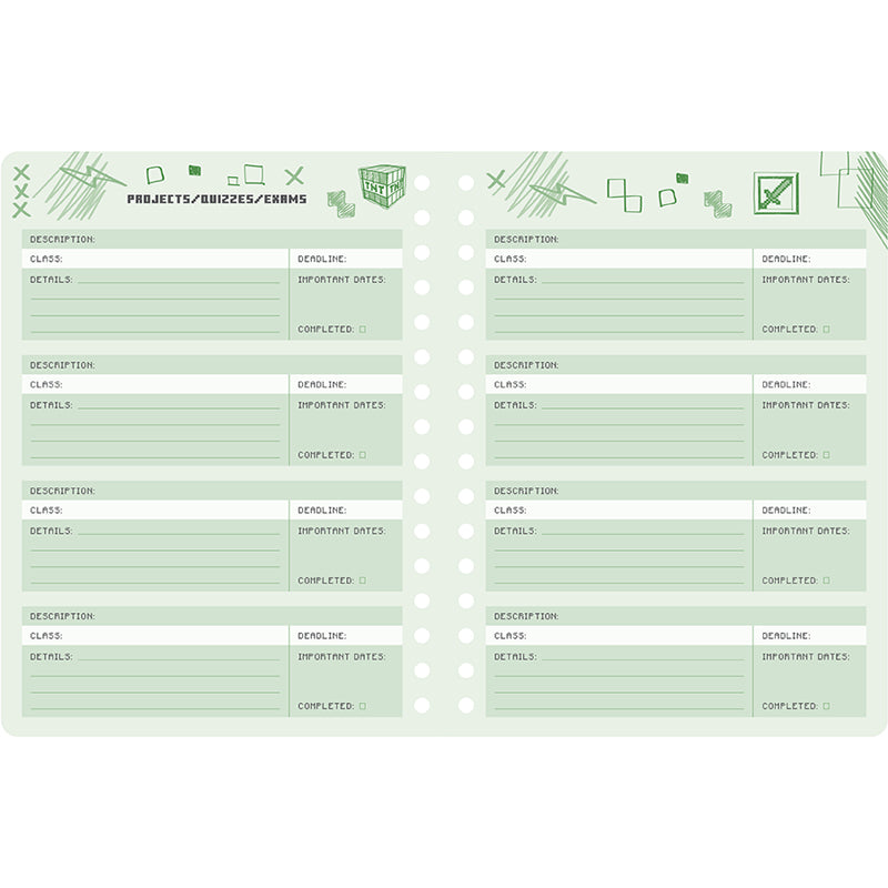2025-2026 Minecraft Mobs Student Planner