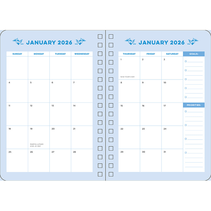 2026 Shark Week 13-Month Weekly Planner