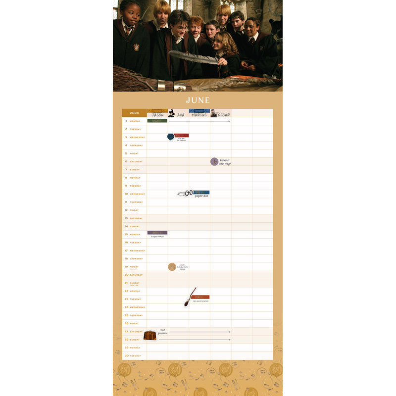 2026 Harry Potter: Hogwarts Family Wall Planner