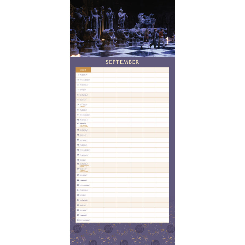 2026 Harry Potter: Hogwarts Family Wall Planner