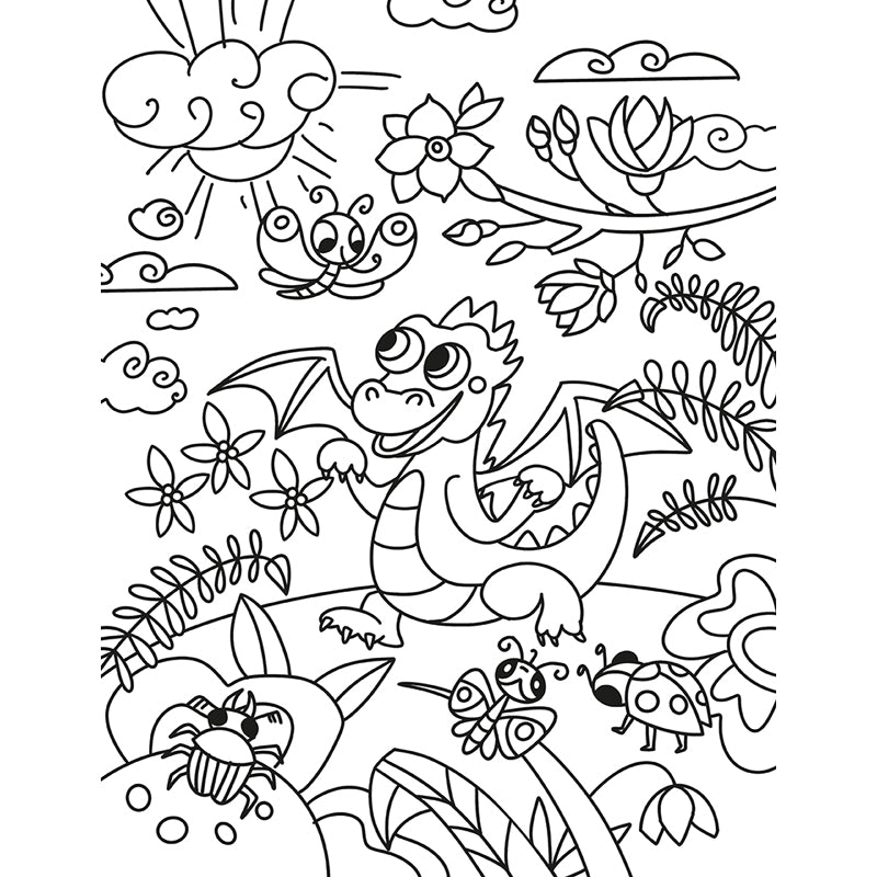 Creative Coloring: Dragons Mini-Coloring Kit