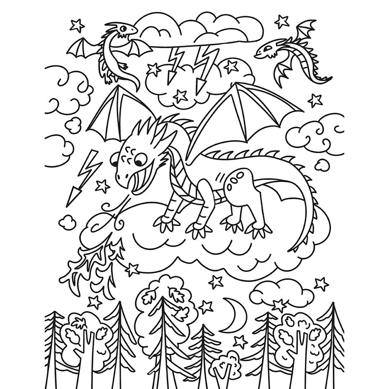 Creative Coloring: Dragons Mini-Coloring Kit