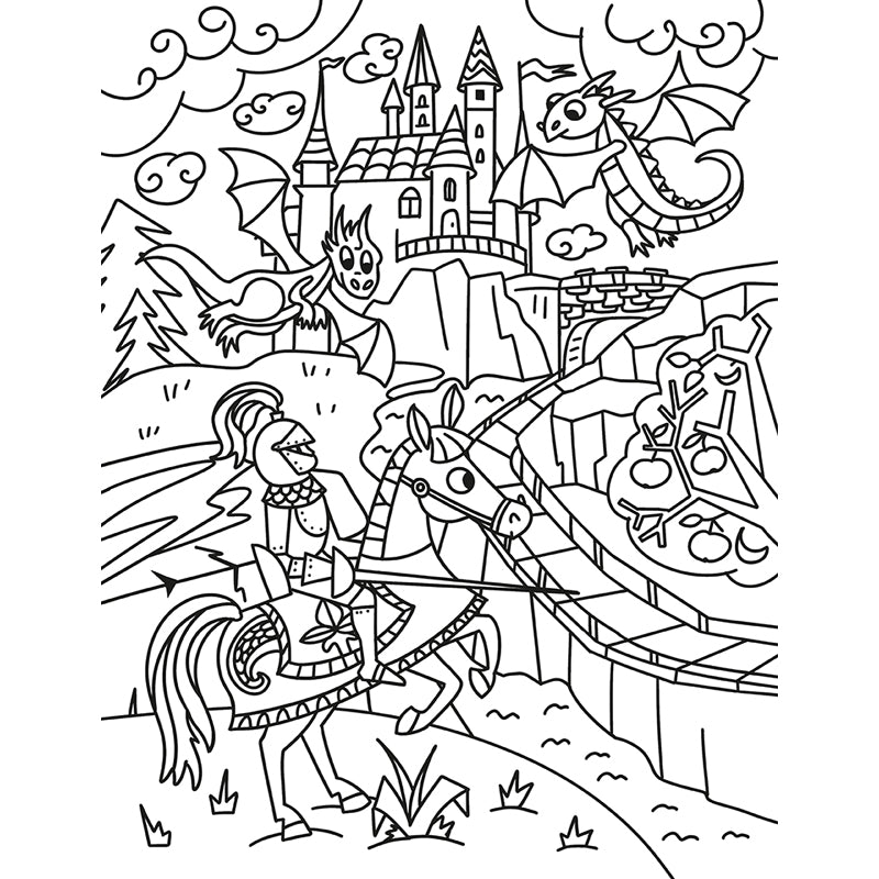 Creative Coloring: Dragons Mini-Coloring Kit