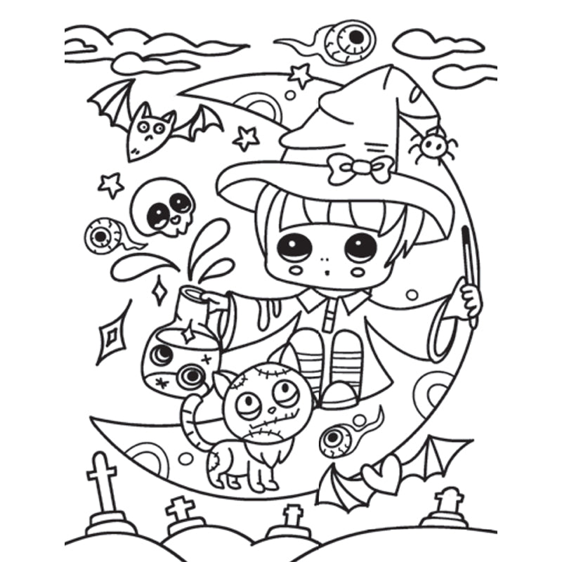 Creative Coloring: Spooky Mini-Coloring Kit