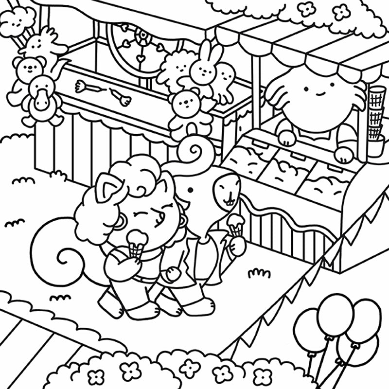 Summer Scenes: A Cozy Coloring Book