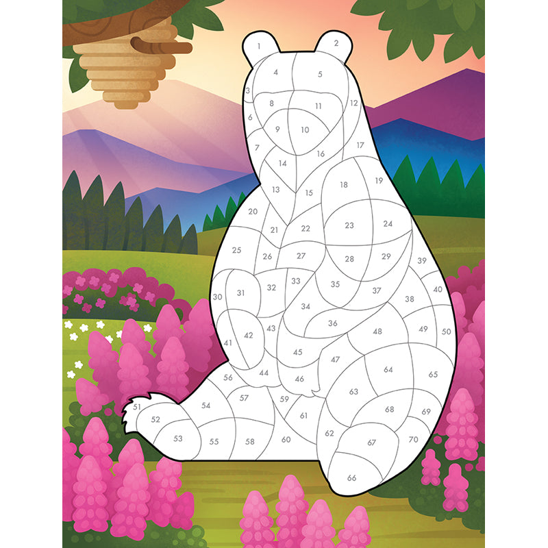 Sticker by Number: Woodland Animals
