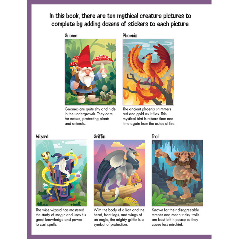 Sticker by Number: Mythical Creatures