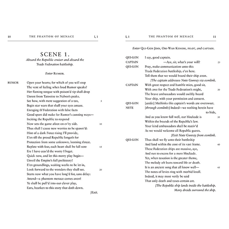 William Shakespeare's The Phantom of Menace: Star Wars Part the First