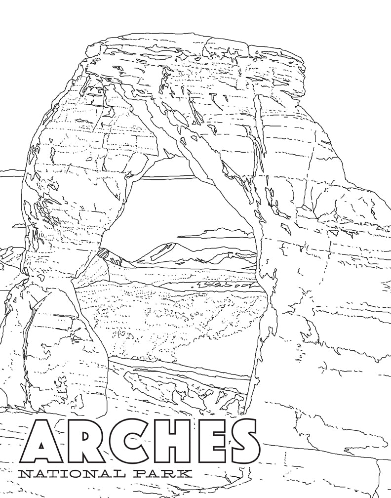 The National Parks Poster Coloring Book